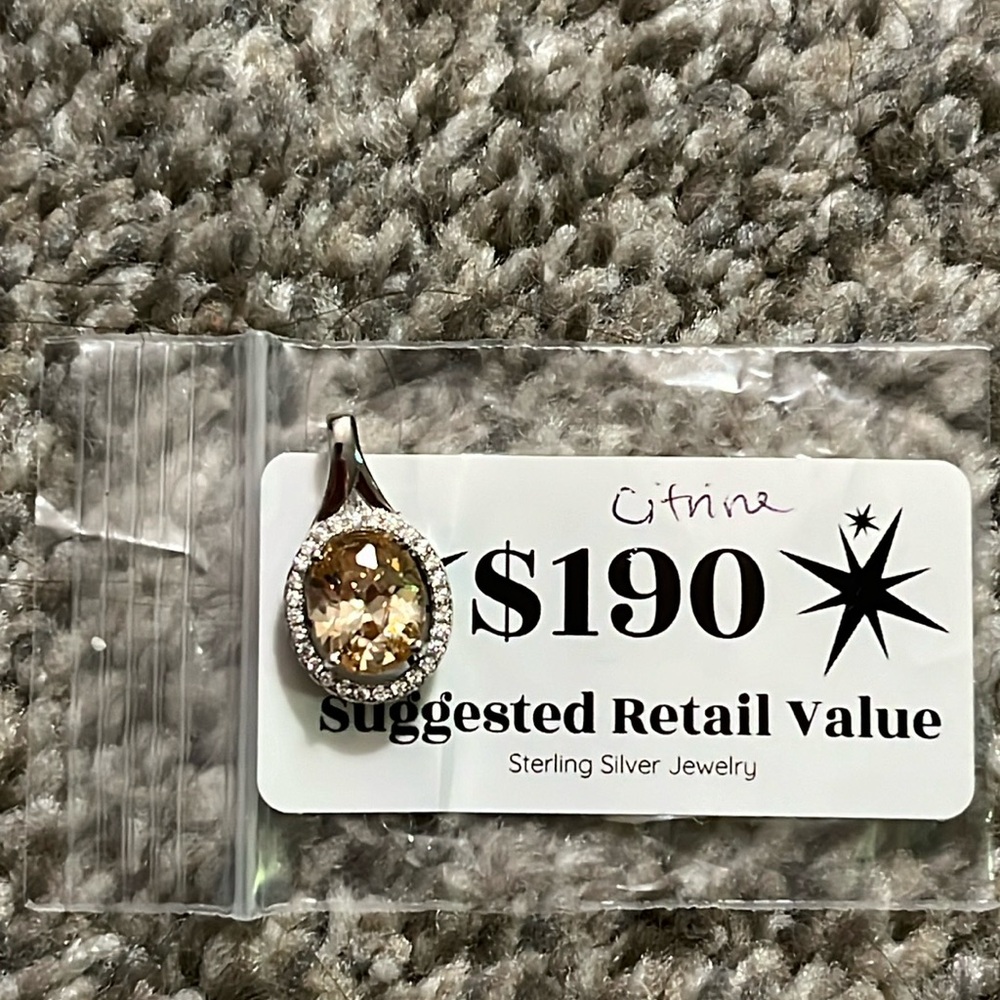 Sterling Silver Citrine Pendant
